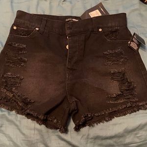Black shorts with rips new with tags !